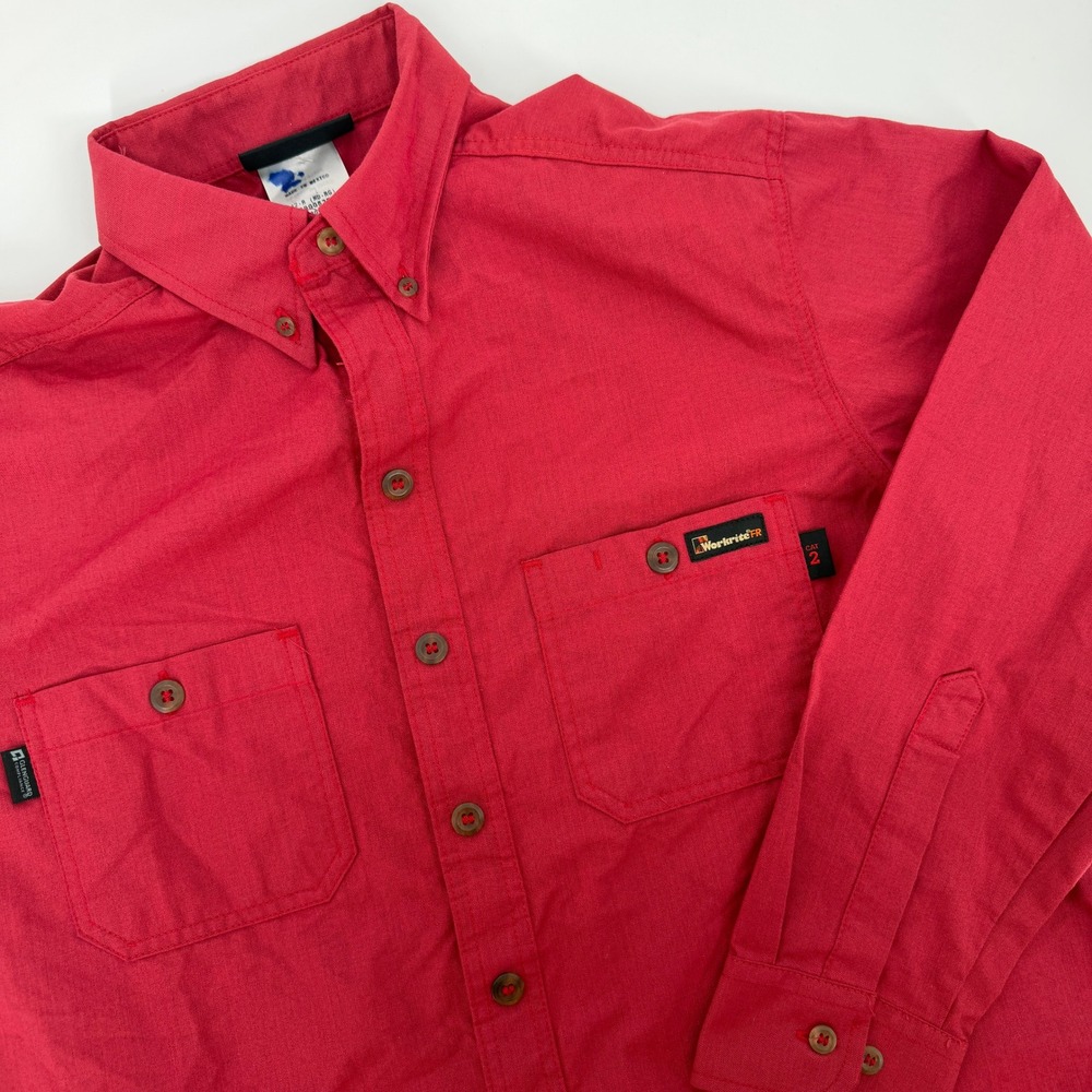 Workrite FR Shirt Men's 42R (MD-RG) Flame Resistant CAT2 Red